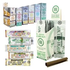 High Hemp Wraps Box/25 of 2 Pack/Variety Flavors