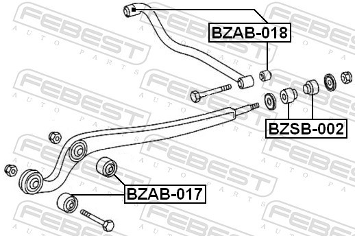 ✅Fits FEBEST BZAB-017 FRONT LEVER SILENT BLOCK MERCEDES BENZ G-CLASS ⭐UK Seller⭐