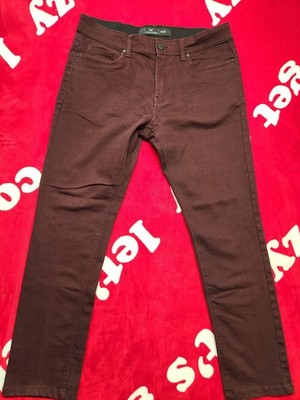 Nick Danger Men s 34x30 Burgundy Stretch Pants Slim Fit 5 Pocket