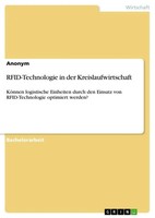 Anonymous | Rfid-Technologie In Der Kreislaufwirtschaft | Taschenbuch | Deutsch
