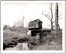 Vtg B&W Snapshot Motorman in Electric Trolley Streetcar Haddon Hts Line 1934