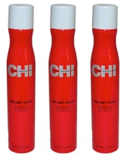 3 CHI Helmet Head Extra Firm Hairspray 10oz Each Paraben Free NEW W/ORIGINAL CAP