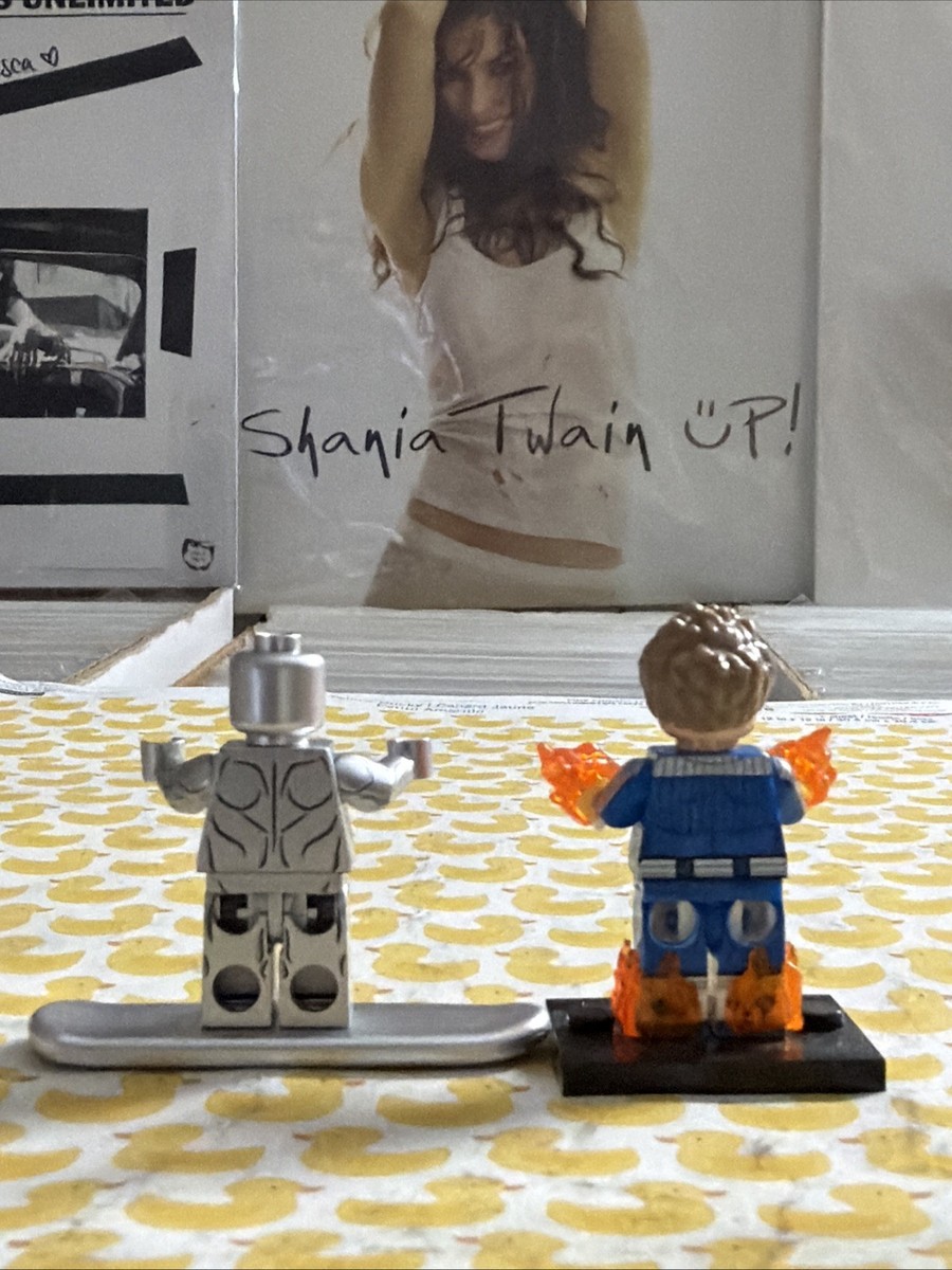 SILVER SURFER HUMAN TORCH LEGO MINIFIG FIGURE mcu fantastic four