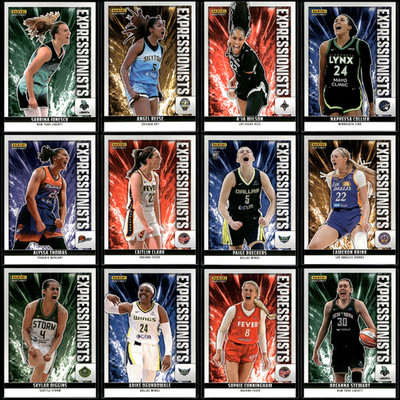 (18) 2025 Panini Instant WNBA EXPRESSIONISTS 1/1669 SP - Complete Set - RC  