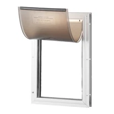 Uimoso Pet Door for Door with Lock and Magnetic Flap System Aluminum Frame M