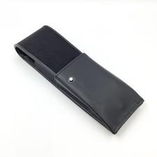 Montblanc Black Leather Pen Case/pouch For 2 Pens, Boxed, VGC.