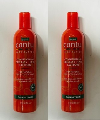 2 x Cantu Shea Butter Conditioning Creamy Hair Lotion For Natural Hair 355ml.