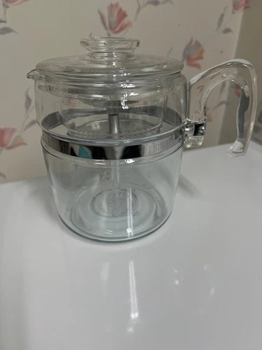 Vintage Pyrex 7759 Flameware 6-9 Cup Coffee Percolator Complete Excellent