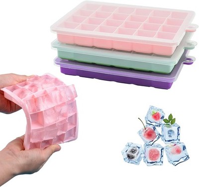 Ice Cube Tray Silicone Ice Cube Molds Ice Cube Trays Silicone Ice Trays 3 Pack 