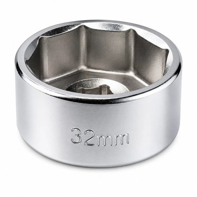 Steckschlüssel 32 mm Low Profile Ölfilter 3/8 Zoll Antrieb Chrom Vanadium manuell schlagfrei
