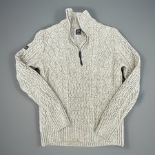 Superdry Mens Jacob Cable Half Zip Knitwear Jumper Sweater Size Medium