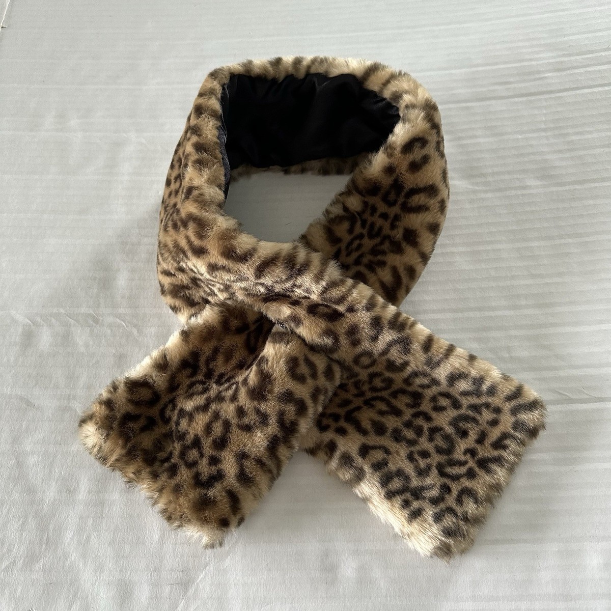 ✨専用ページ✨ Ben Berger Vtg Y2K Womens One Size Fits All Leopard Faux Fur Pull