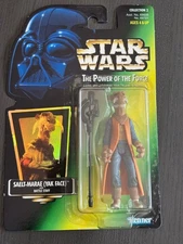 STAR WARS POWER OF THE FORCE SAELT-MARAE (YAK FACE) WITH BATTLE STAFF MOC! 1997