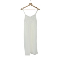 Vintage 60s/70s Mojud Nylon White Slip Dress With Lace Trim