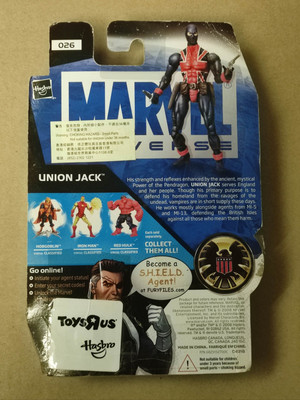 Hasbro Marvel Universe Series 1 #026 Union Jack 3.75 Inch Figure
