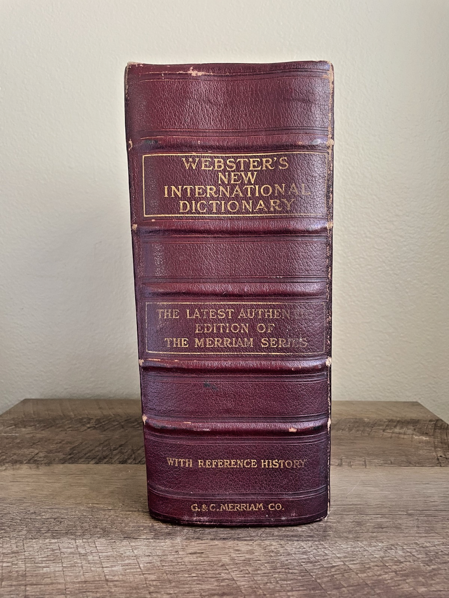 Vintage 1923 Webster's New International Dictionary English