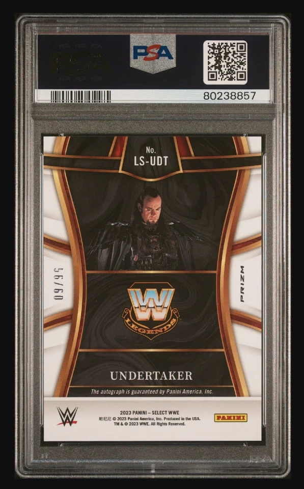 UNDERTAKER 2023 Panini Select WWE Legendary Signatures Auto Red /60 PSA 10 Gem - Image 2 of 2