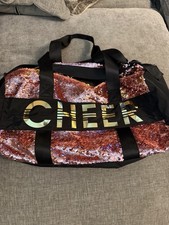 Girls Dance Sequin Duffle Bag Pink Large Gym Tote Justice Overnight Trending  