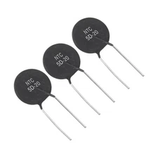 NTC Thermistors Resistors, 3Pcs 5 Ohm NTC5D-20 Inrush Current Limiter