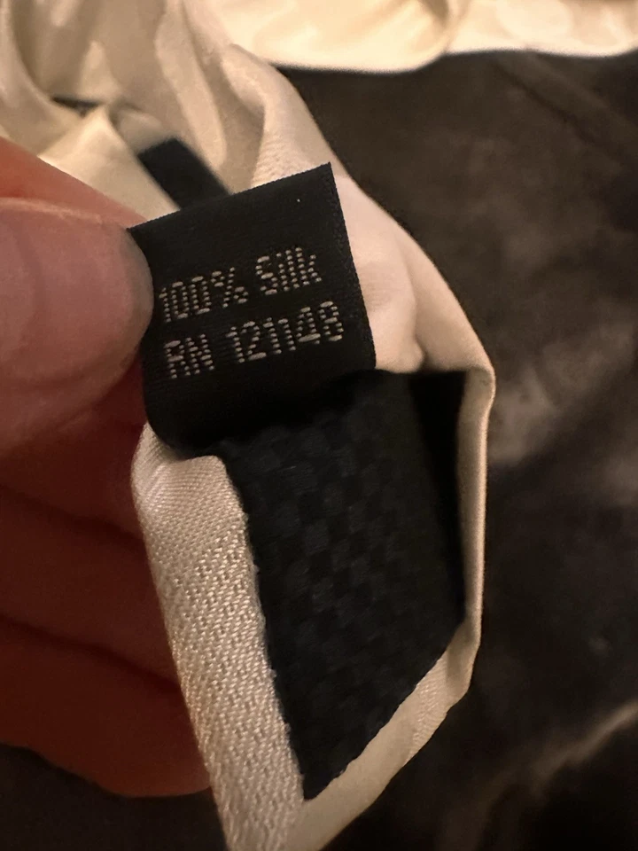 Sean John 男式纯色米色白色领带 100% 真丝经典商务设计师 — 第 4/4 张图片