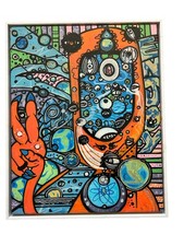 Arte da parete 1:1 personalizzata epossidica fatta a mano con cornice