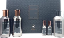 BHARARA KING 5 PCS GIFT SET MEN EDP 3.4 Oz, EDP 0.34 x 2, AFTER SHAVE, B/LOTION!