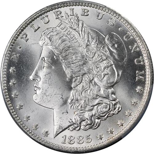 1885-O Morgan Silver Dollar PCGS MS66 Blazing White Gem Strong Strike