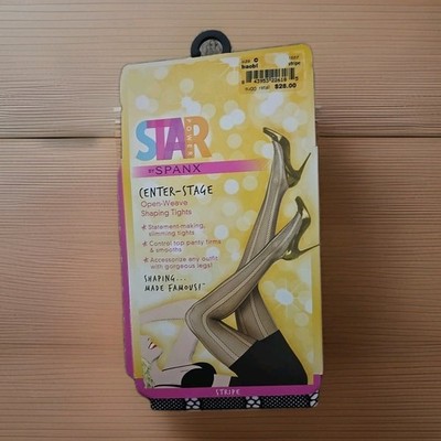 Nwt  Star Power By Spanx Shaping Tights Size C Stripe