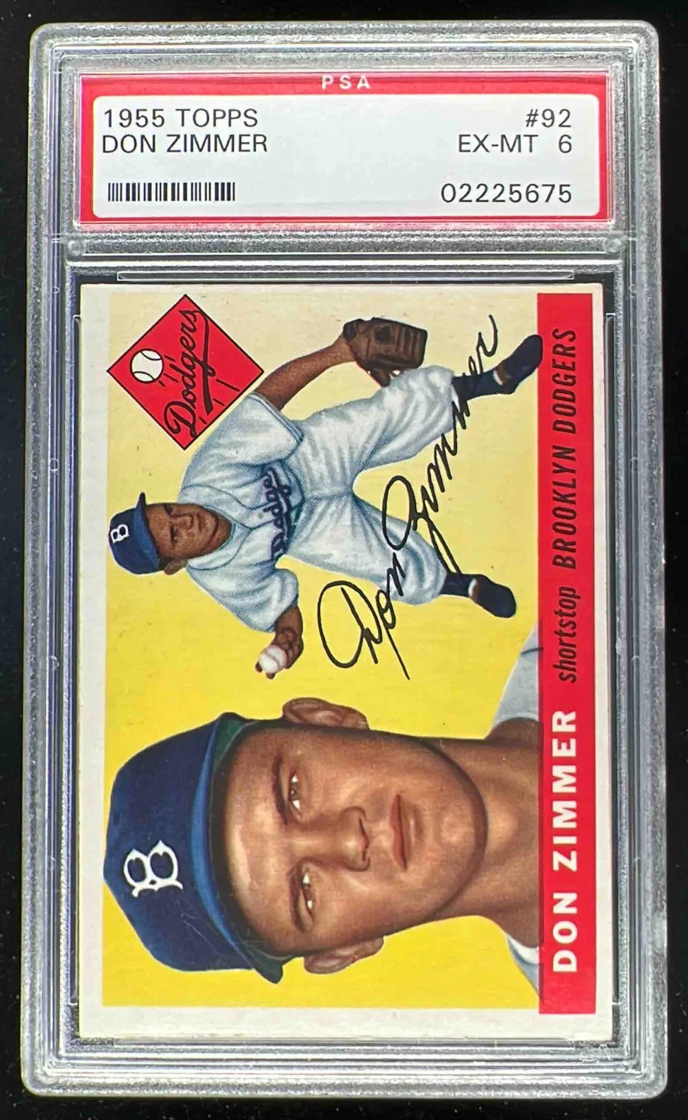 1955 Topps #92 Don Zimmer RC PSA 6
