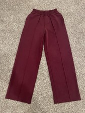 A New Day Wide Leg Pants Women's Size S High Rise Elastic Waist Super Soft Wine