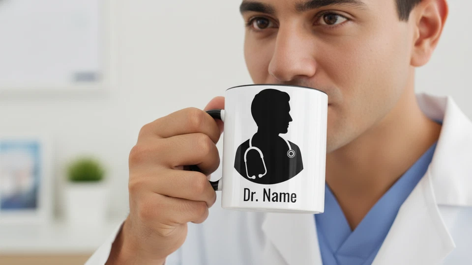 ARZT TASSE PERSONALISIERT – Geschenk Arzt Mann | Dr Titel Geschenk mit Name - Bild 1 von 4