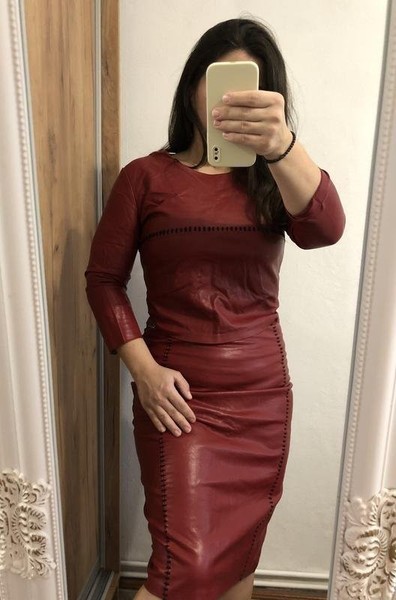 Women Isabel Marant Suit Red Leather 36
