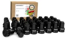 32 Pcs M14x1.5 14x1.5 Thread OEM Style Lug Nuts 1.91" Long Black 13/16" 21mm