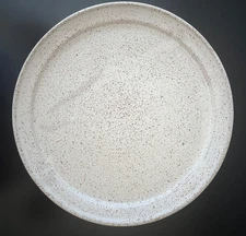 Pistachio Potter STONEWARE 11.5" Dinner Plate Speckled Off White New England