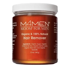 Organic Hair Removal Sugar Wax for Men with Aloe Vera & Chamomile – Soft Wax for