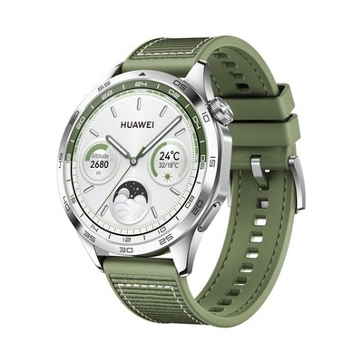 HUAWEI Watch GT4 46 mm Grün Smartwatch 4GB OLED 1.43'' Touch GPS NFC Bluetooth