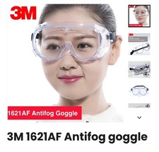 Gafas de seguridad antiniebla antiniebla anti salpicaduras 3M 1621AF clases