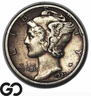 1925-S Mercury Dime, Choice XF Better Date