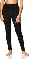 Duofold Women  s Mid-Weight Double-Layer Wicking Thermal Leggings, Pull-On Black