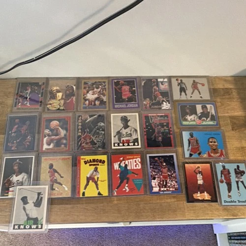 Knock off NBA Michael Jordan Chicago Bulls Air Knows Wheaties Card Lot 21 Cards