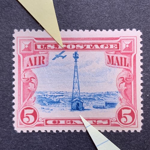 53006 US Stamp Scott #C11 Crash plane Extrem center shift Errors MNHOG Great EFO - Picture 2 of 3