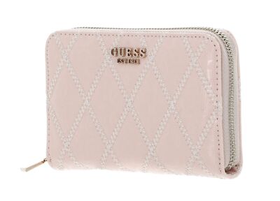 GUESS Adi SLG Zip Around Wallet M Geldbörse Light Peach lachsfarben Neu