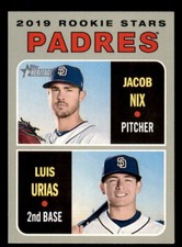 2019 Topps Heritage #262 Rookie Stars Jacob Nix / Luis Urias San Diego Padres RC