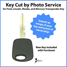 -Key Cut by Photo- Service for New Ford Transponder Key Texas 4C BH72-PT 598333