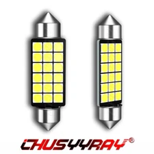 2x 41mm 42mm 18SMD LED Dome Map Interior Light Bulbs 578 211-2 212-2 6000K White