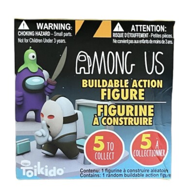 Toikido Among Us Buildable Action Figure Plastic Figurine Purple NEW