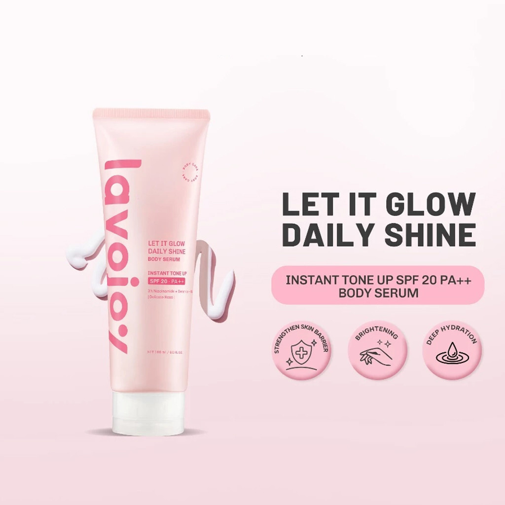 180ml Lavojoy Let It Glow Daily Shine Body Serum Tone Up SPF 20 PA++ Body Lotion
