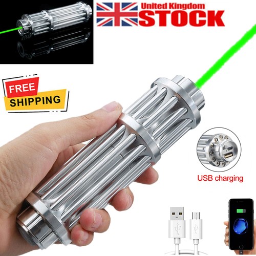 Lápiz puntero láser verde recargable USB antorcha de alta potencia luz de punto visible - Imagen 2 de 10