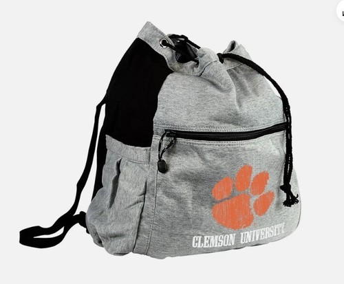 NEW! West Virginia Clemson Tiger Texas Christian University Drawstring Backpack - Picture 3 of 6