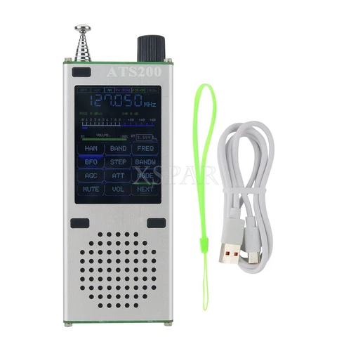 ATS200 Full Band Radio Receiver Aviation Band Radio SSB LSB FM AM TFT Screen